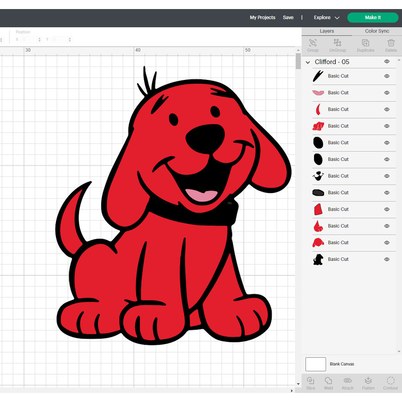 Clifford SVG Files Clifford PNG Files Vector PNG Images SVG Cut Files for Cricut Clipart Bundle