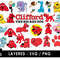 Clifford SVG Files Clifford PNG Files Vector PNG Images SVG Cut Files for Cricut Clipart Bundle