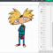 Hey Arnold SVG Files Hey Arnold PNG Files Vector PNG Images SVG Cut Files for Cricut Clipart B