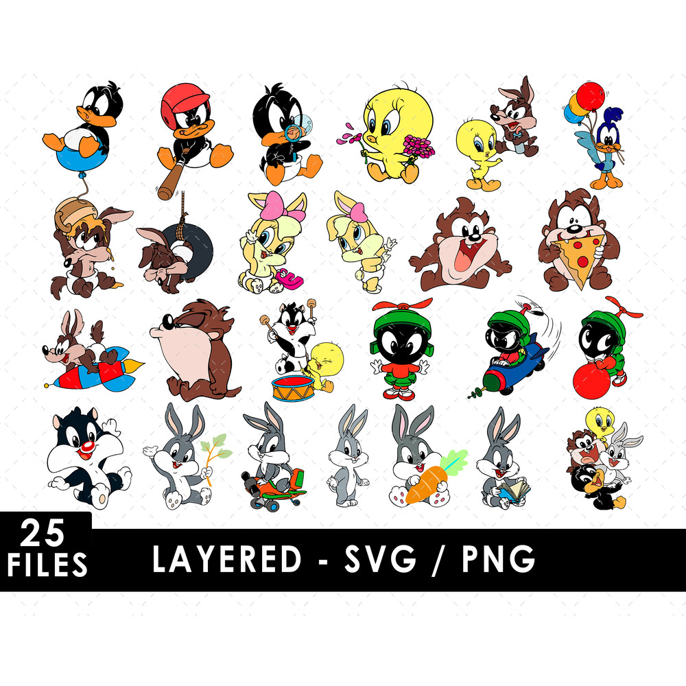 Looney Tunes Baby SVG Files Looney Tunes Baby PNG Files Vector PNG Images SVG Cut Files for Cricu