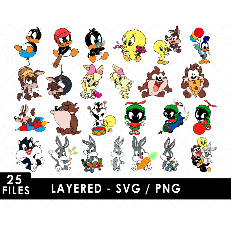 Looney Tunes Baby SVG Files Looney Tunes Baby PNG Files Vector PNG Images SVG Cut Files for Cricu