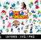 Smurfs SVG Files Smurfs PNG Files Vector PNG Images SVG Cut Files for Cricut Clipart Bundle Pack