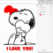 Snoopy Love SVG Files Snoopy Love PNG Files Vector PNG Images SVG Cut Files for Cricut Clipart B
