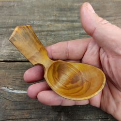 Handmade birch wood spoon, Hand carved pocket wooden spoon, Camping spoon, Hiking wooden spoon, Eating wooden spoon