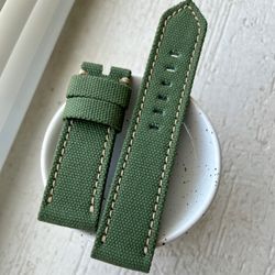 Ready Light green canvas double rolled strap