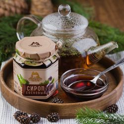 Natural pine syrup, additives for tea or coffee, lemonade 250 g