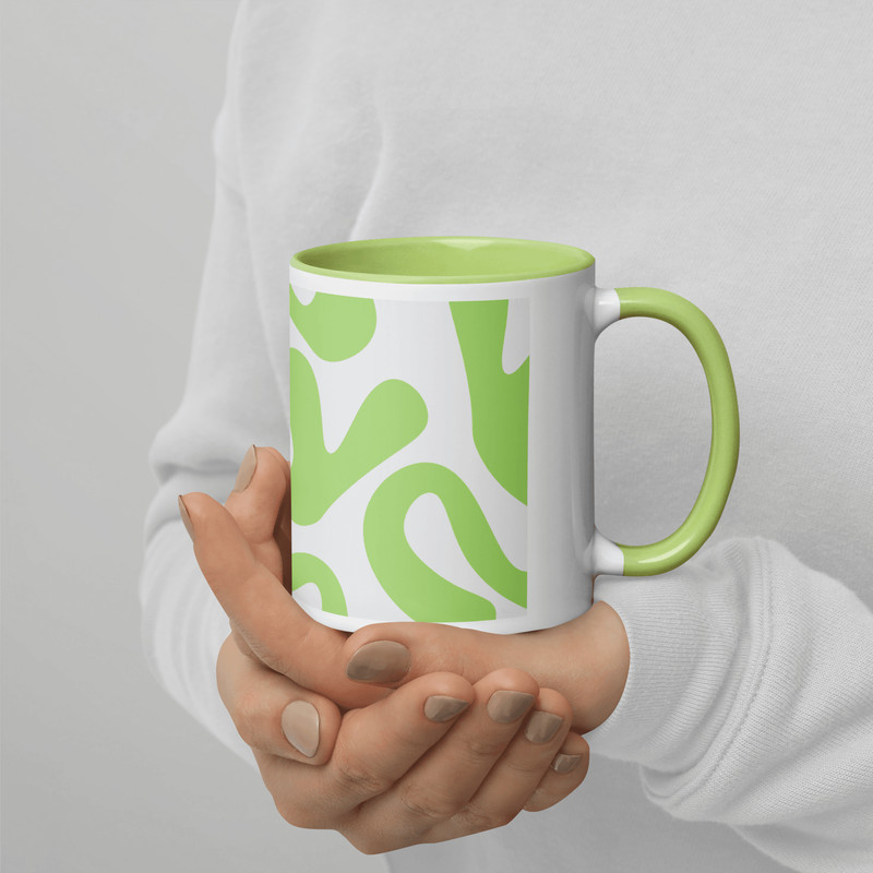 Green Mug With Color Inside 1