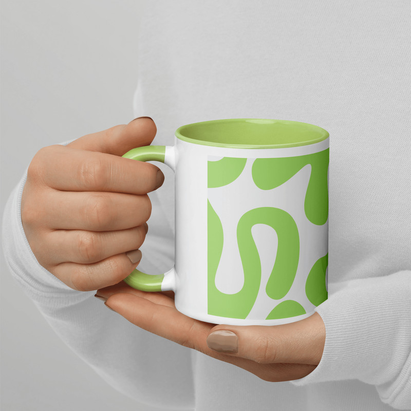 Green Mug With Color Inside 3