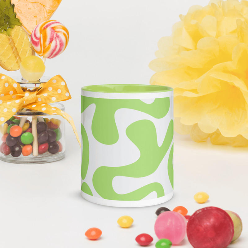 Green Mug With Color Inside 0