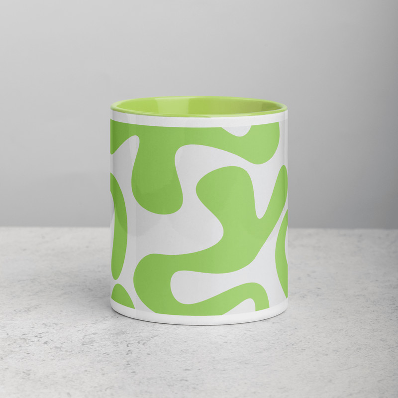 Green Mug With Color Inside 4