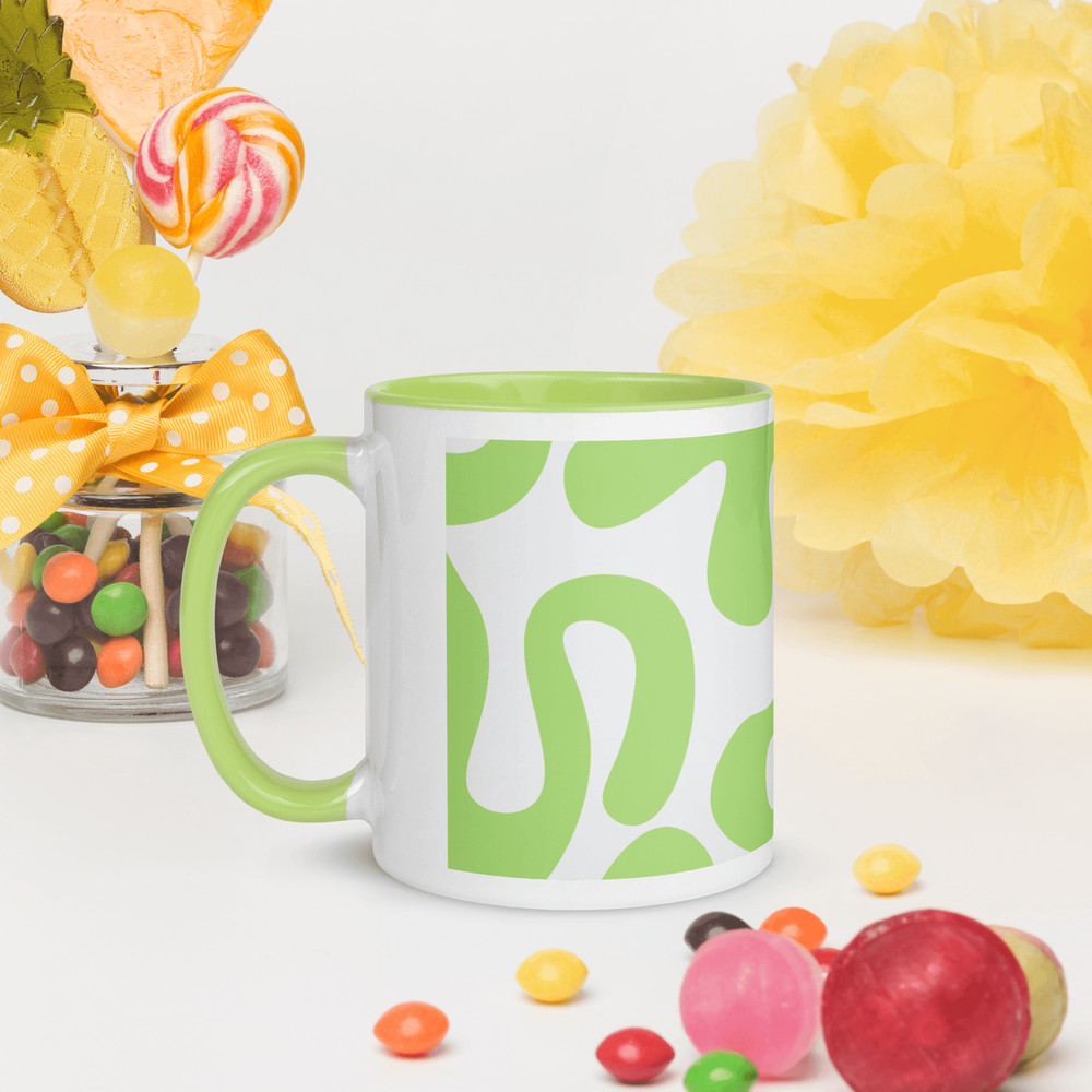 Green Mug With Color Inside 6