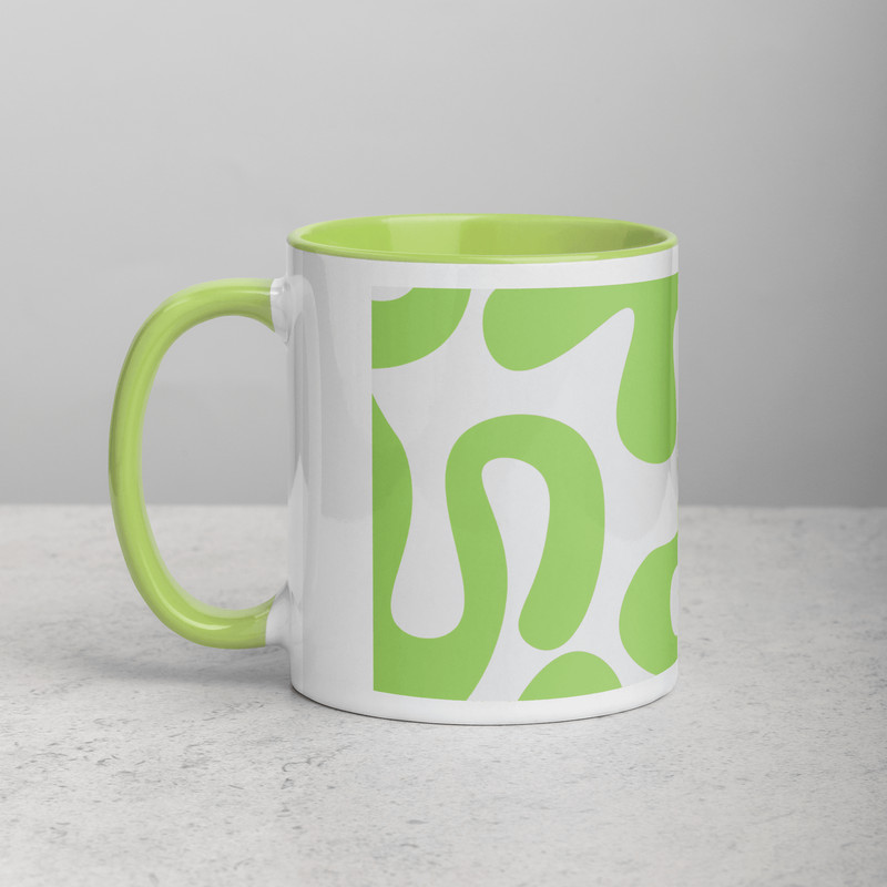 Green Mug With Color Inside 7