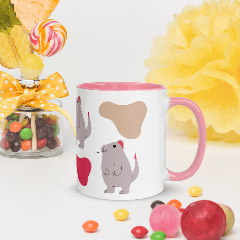 Cute Bear Mug With Color Inside 1