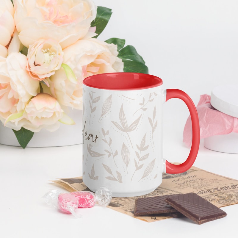 My Dear Coffee Mug With Color Inside 2