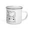 Black And White Graphics Enamel Mug 3