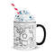 Black And White Graphics Mug With Color Inside 4