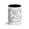 Black And White Graphics Mug With Color Inside 0