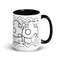 Black And White Graphics Mug With Color Inside 5