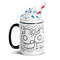 Black And White Graphics Mug With Color Inside 8
