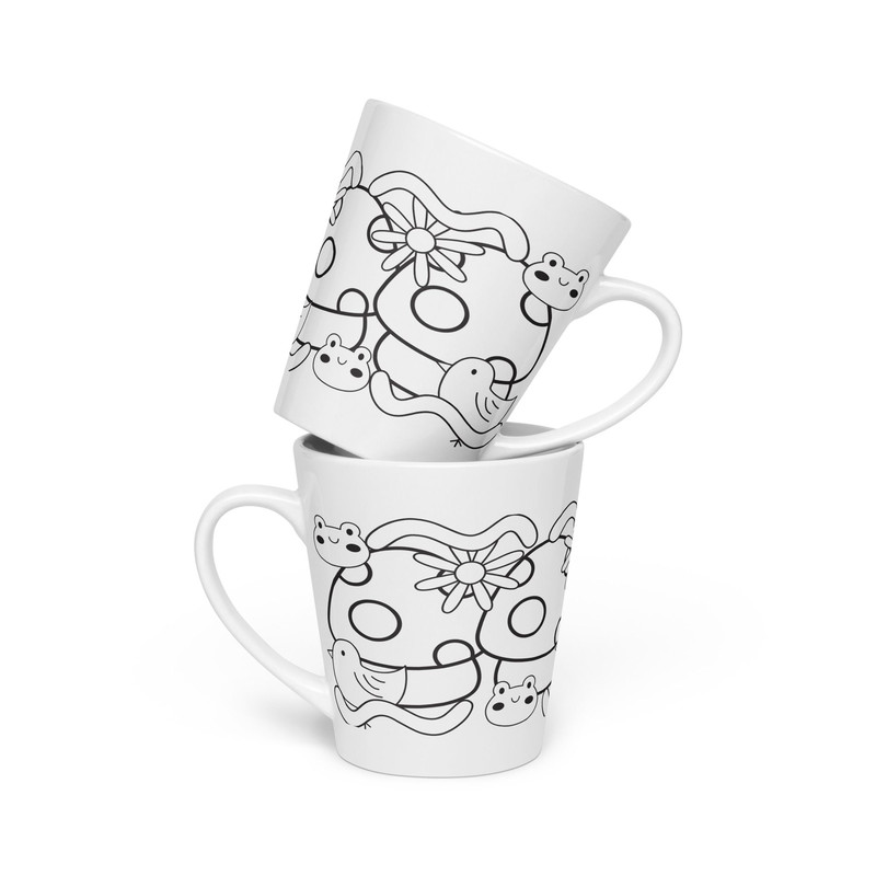 Black And White Graphics Latte Mug 3