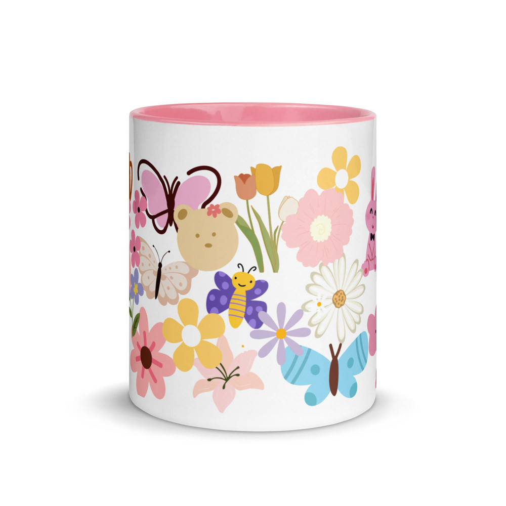 Flowers Mug With Color Inside 0