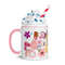 Flowers Mug With Color Inside 2