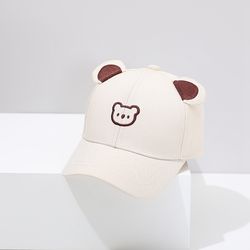 toddler kids sun hat with 3d bunny ears, cute adjustable baseball cap, summer spring fall outdoor play hat for boys girl