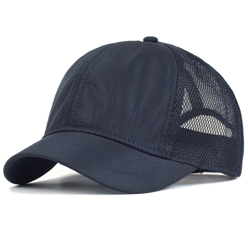 Adjustable Solid Trucker Style Low Profile Caps Summer Mesh Short Brim Baseball Cap Men Women Breat 5