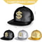 Flat Brim Hip Hop Caps Crocodile Pattern Metal Label Street Dance Fashion Hat Break Dancing Fitted 1
