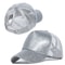 Sequins Ponytail Baseball Cap For Women Girls Fashion Messy Bun Snapback Hat Casual Sun Caps Gorra
