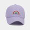 Unisex Adjustable Rainbow Embroidered Baseball Cap, Summer Outdoor Travel Hat, UV Sun Protection Sports Cap