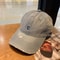 Adjustable Broken Hole Denim Baseball Cap For Big Head Circumference Korean Casual Duckbill Cap Ver 3