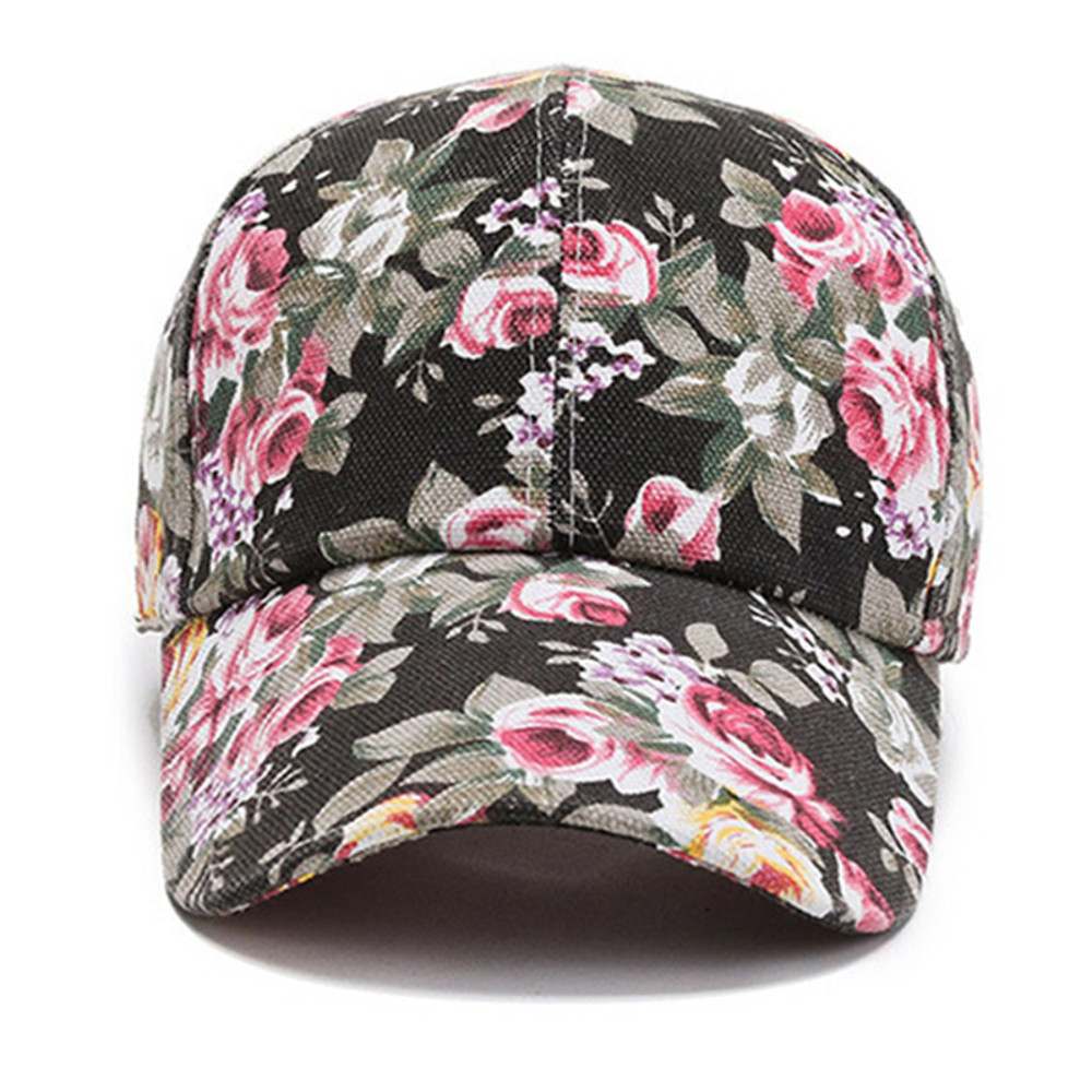 Womens Fashion Summer Cap, Floral Print Trucker Hat Outdoor Streetwear Cap, Female Baseball Cap for Travel