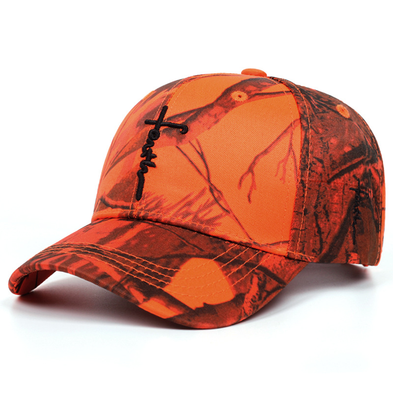 Jungle Tree Orange Camouflage Cotton Dad Snapback Hat Spring Outdoor Sunhat Outdoor Fishing Basebal 0