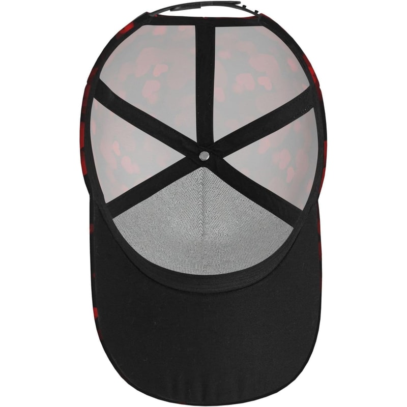 Valentine Day Hearts Baseball Cap, Cute Adjustable Red Hat for Men Women, Fashion Sun Hat for Gifts