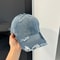Retro Washed Denim Ripped Baseball Cap, Hip Hop Snapback Hat for Women and Men, Outdoor Travel Cap