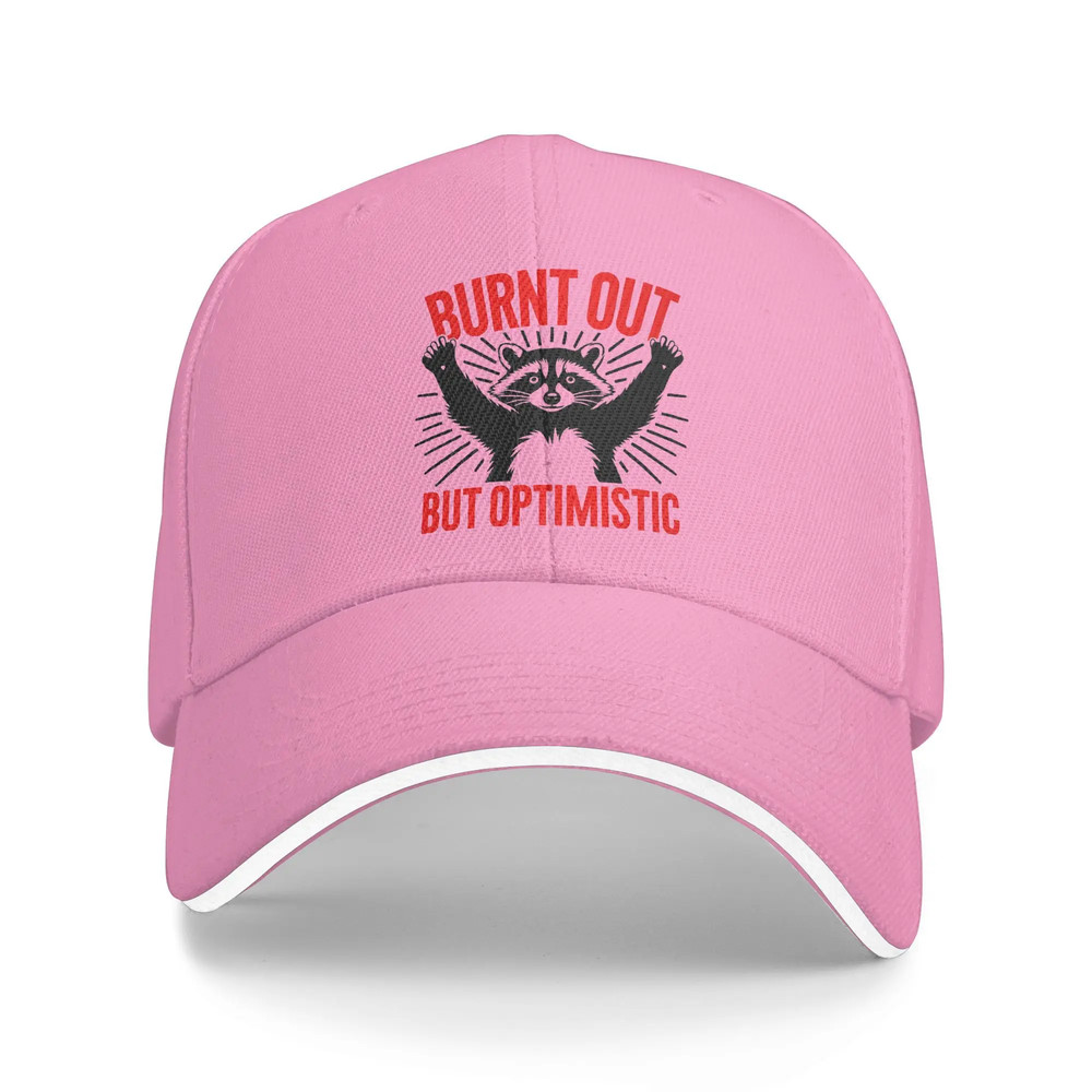 Burnt Out But Optimistic Sun Baseball Cap, Custom DIY Trucker Hat Summer Men Women, Trendy Wholesale Running Cap