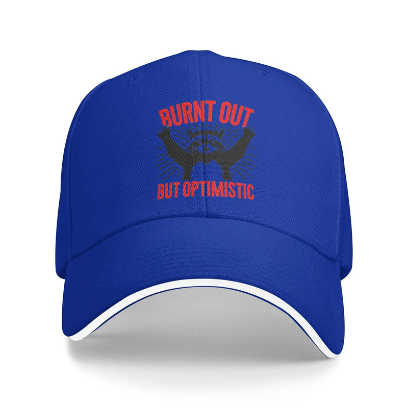 Burnt Out But Optimistic Sun Baseball Cap, Custom DIY Trucker Hat Summer Men Women, Trendy Wholesale Running Cap