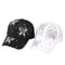 Versatile For Summer New Washed Hat Women New Baseball Cap With Diamond Inlaid Denim Duckbill Hat S 2