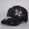 Versatile For Summer New Washed Hat Women New Baseball Cap With Diamond Inlaid Denim Duckbill Hat S 6