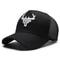 Men Embroidered Baseball Cap Summer, Breathable Sun Resistant Bullhead Pattern Duck Tongue Hat Outdoor Sports