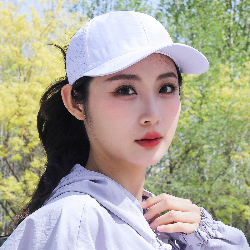 Women High Ponytail Baseball Cap Outdoor Sports, Breathable Mesh, Light Quick Dry Sun Protection Hat