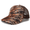 Breathable Mesh Baseball Cap for Women, Leopard Print Snapback Hat, High Ponytail Summer Trucker Sunhat Female Style