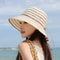 Women Summer Hollow Lace Straw Sun Hat, Outdoor Beach Seaside Hat, Large Brim Sunshade Fisherman Style Hat