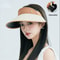 Large Brim Printed Hollow Top Hat Straw Hat, Sun Protection Outdoor Style, Upgraded Thickened Wide Brim Summer Hat