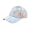 PU Rainbow Color Changing Baseball Hat for Men and Women, Fashion Laser Hip Hop Cap, Outdoor Snapback Shiny Party Hat