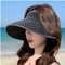 Womens Fashion Casual Sun Hat, Simple Versatile Washed Cowboy Hollow Top Hat with Large Ribbon, Stylish Beachwear