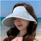 Womens Fashion Casual Sun Hat, Simple Versatile Washed Cowboy Hollow Top Hat with Large Ribbon, Stylish Beachwear