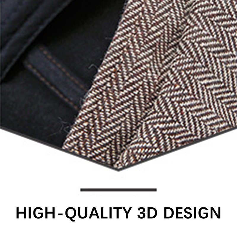 Unisex Vintage Newsboy Cap Classic Retro British Beret Hat Stylish Twill Flat Hat Wool Octagonal Ha 1