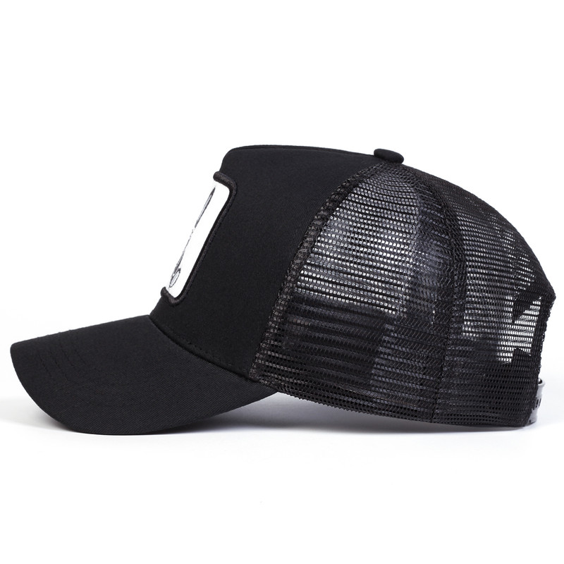 Spring Summer Outdoor Sunscreen Hat, Unisex Cartoon Rabbit Embroidery Baseball Net Caps, Adjustable Casual Trucker Hats